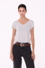 Remera V Nogal Gris Melange Claro - comprar online