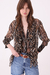 Camisa Seda Leopardo Negra - tienda online