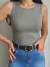 Blusa Regata gola redonda - cinza - comprar online