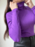 Blusa gola alta manga longa - Roxo Violeta
