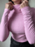 Blusa gola alta manga longa - Rosa Bebê - comprar online