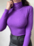 Blusa gola alta manga longa - Roxo Violeta - comprar online