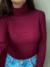 Blusa gola alta manga longa - Vermelho Bordô - Lorita Basics