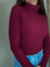 Blusa gola alta manga longa - Vermelho Bordô