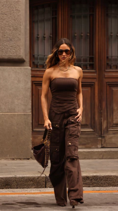 Calça Cargo Utility Marrom - loja online