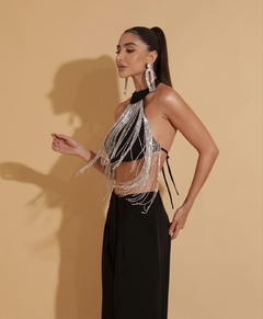 Cropped Franjas Com Brilhos - comprar online