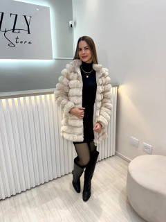 Sobretudo Pelo Paris Bege - loja online