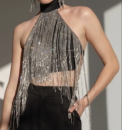Cropped Franjas Com Brilhos - izzystore