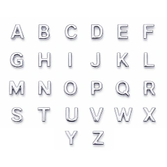 Letras Metal Prateado Calcinha Personalizável