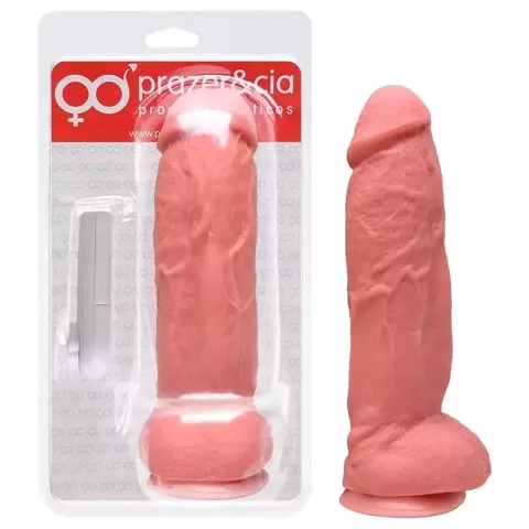 Pênis Borracha Vibro Externo 23,3 x 5,6cm Prazer E Cia - comprar online