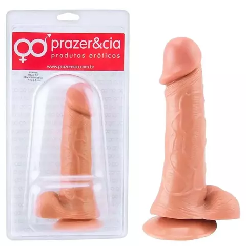 Pênis de Borracha Maciça 17,4 x 4,1cm - Prazer E Cia - comprar online