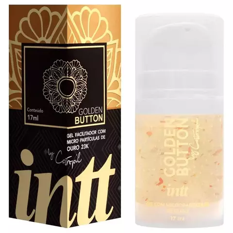 Golden Button Gel Facilitador Anal com Partículas de Ouro 23k 17ml – Intt