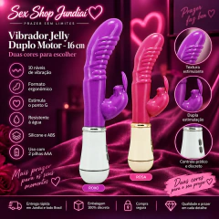 Vibradror Jelly Duplo Motor - 16 cm