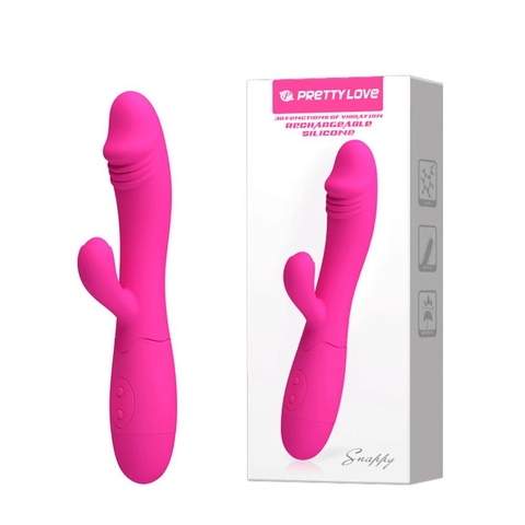 Vibrador Recarregável Snappy - Ponto G com Plug Lateral - Pretty Love