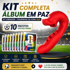 Vibrador Ponto G com Movimento de Boca + 10 Pacotes de Figurinhas Copa 2026