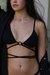 Bikini Malasia negra tiras con cruce - comprar online