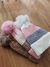 GORRO CHENILLE RAYADO CON PON PON (ED22108)
