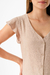 BLUSA V ABOTONADA LINO ATENEA (KYH2598) - comprar online