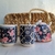 CUENCO PARA TE DE PORCELANA // NEGRO CON FLORES (DS2049) - comprar online