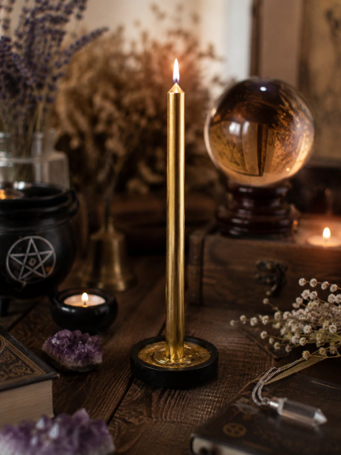 VELAS LARGAS PLATA Y ORO (ET191)