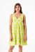 VESTIDO ESCOTE V MANGA LINO SPANDEX (KYH2603)