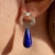 Aros Water Drop Lapiz lazuli - comprar online