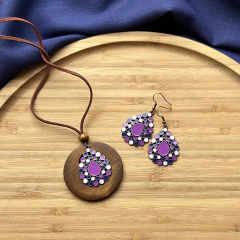 MIX BRINCO E COLAR AMANI ROXO
