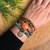 PULSEIRA LANA TERRACOTA COM STRASS - comprar online
