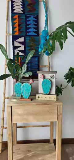 Porta llaves Cactus y Casitas - tienda online
