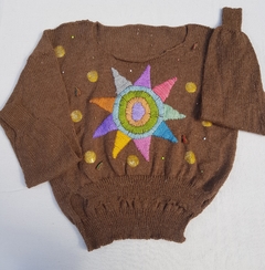 Sweater de lana de llama bordado - comprar online