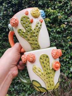 Tazas de ceramica con Cactus y Llamitas en internet