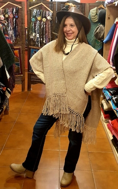 Ruana de fibra de Llama Talle S