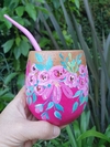 Mate de Madera pintado a Mano
