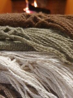 Manta / Pie de Cama / de fibra de Llama Talle M