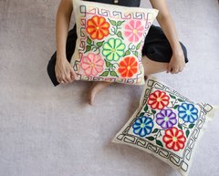 Fundas de almohadones bordadas