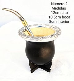 Mates Camioneros Premium de Calabaza y Cuero Cincelados, Incluye Bombilla - D&G REGALERÍA