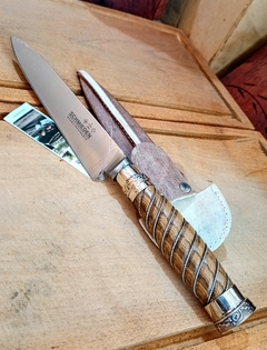 Cuchillo Cabo Fino De Madera Y Alpaca Schmieden Inoxidable - D&G REGALERÍA