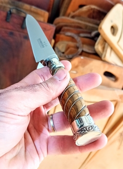 Imagen de Cuchillo Cabo Fino De Madera Y Alpaca Schmieden Inoxidable