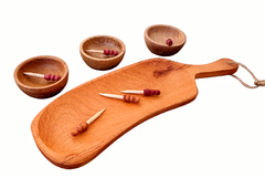 Set De Picada En Algarrobo Copetinera + Cazuelas + Pinches - comprar online