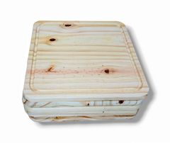 Platos Cuadrados En Pino X 6 Unidades 25x25 - tienda online