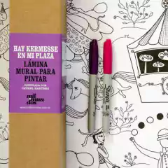 LÁMINA MURAL HAY KERMESSE EN LA PLAZA