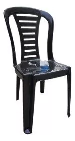 Silla Reina Plástica Negra