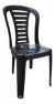 Silla Reina Plástica Negra