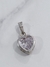 Dije Plata 925 corazón con piedra Cubic