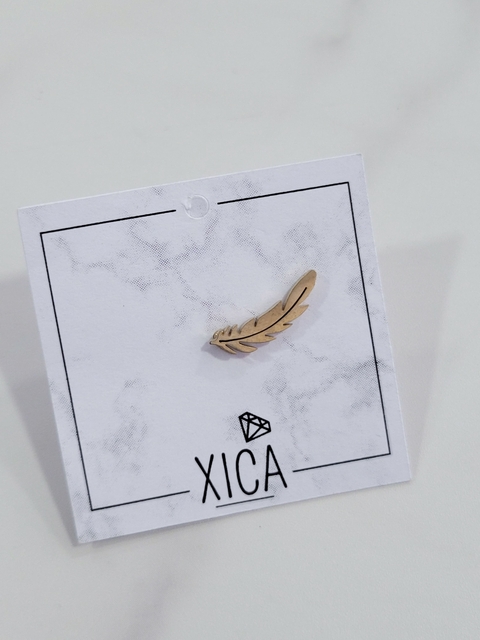 Aro Acero Dorado Pluma trepador solitario