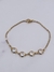 Pulsera Acero Dorado con centro cubic