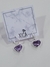 Aros Plata 925 con cubic violeta colgante