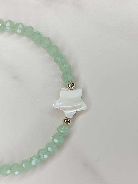 Pulsera Plata 925 Cristal de roca y Nacar - comprar online