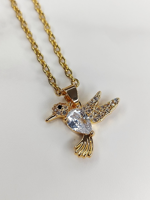 Conjunto Acero Dorado Colibri