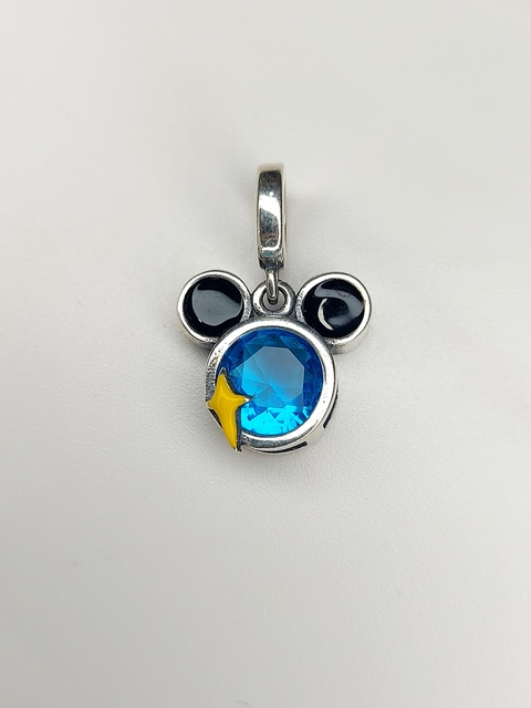 Charm Plata 925 Minnie Cubic Azul